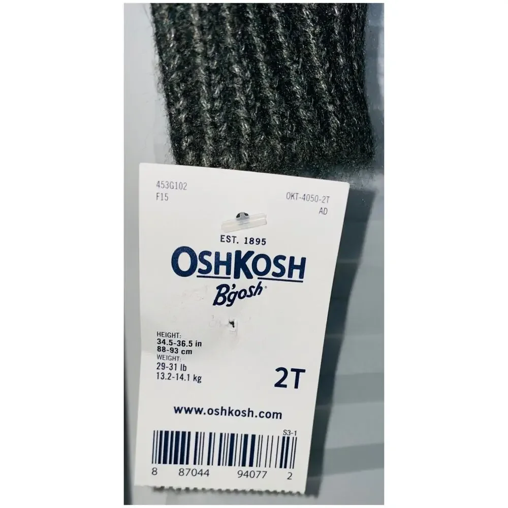 Osh Kosh gray knit sweater SZ 2T
